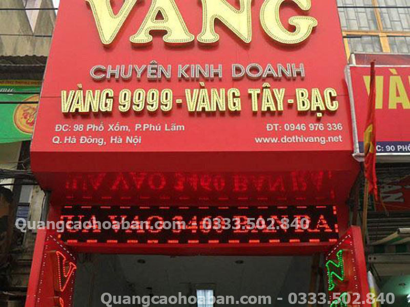 làm biển quảng cáo vàng bạc