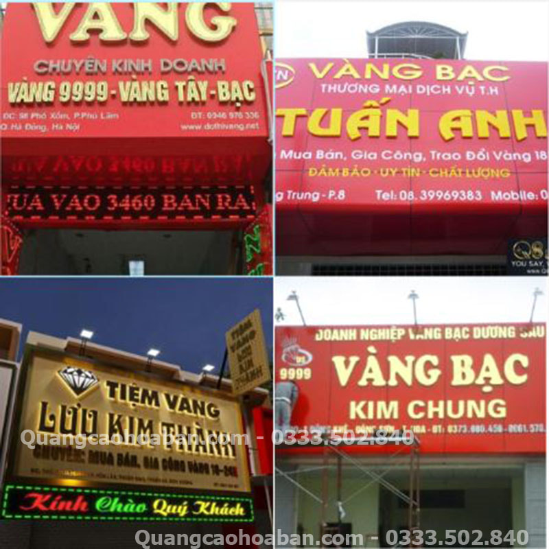 Bảng hiệu màu vàng