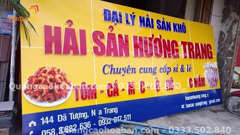 Mẫu biển quảng cáo hải sản đẹp