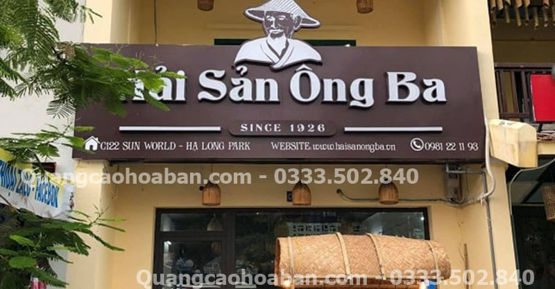 Biển quảng cáo hải sản tươi sống