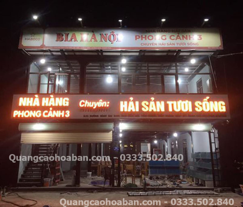 làm biển quảng cáo nhà hàng hải sản