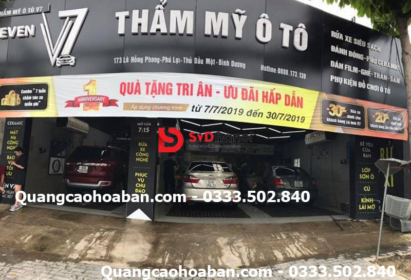 làm biển quảng cáo nội thất ô tô