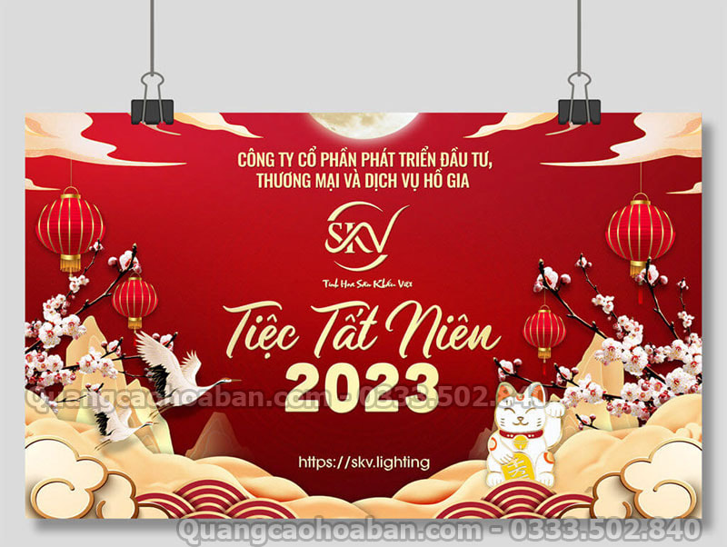 Background tiệc tất niên 2024