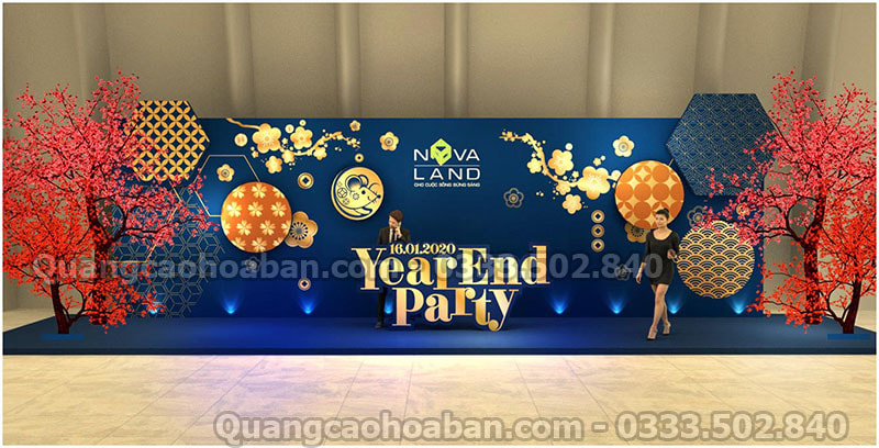 Mẫu backdrop Year End Party