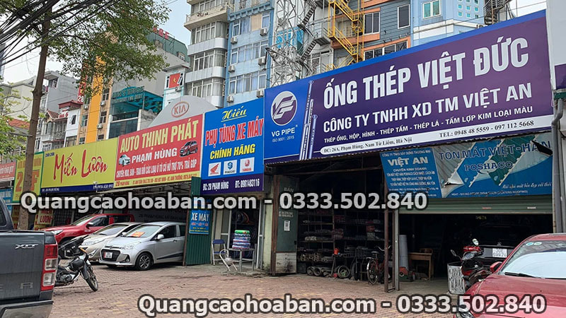Làm biển quảng cáo nhỏ tại đường Phạm Hùng